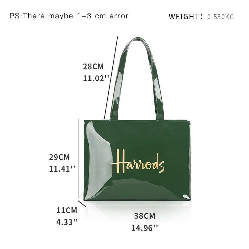 Fashion Women's PVC Shopping Bag 2023 Eco Shoulder Shopper Purse Summer Trend Tote Handbag For Daily