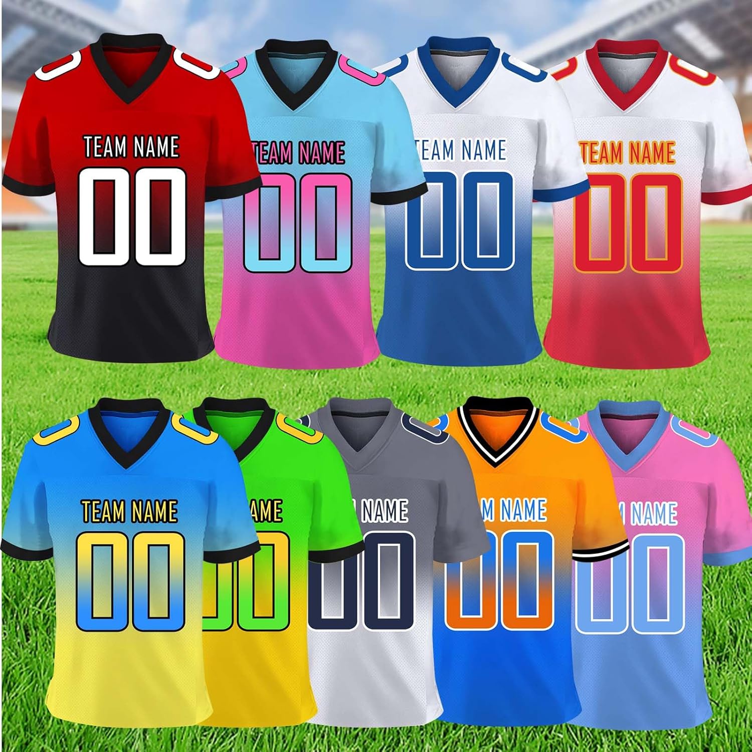 Custom Jersey Personalized Team Name Number Practice Jerseys Customized Football Shirt for Men Youth Women Kids