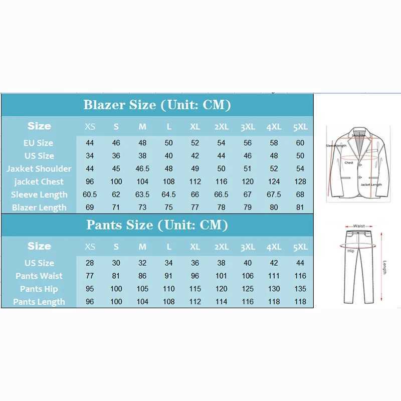Mens Suits Blazer Pants for Men Jacket Italian Design Notched Lapel Party Wedding Slim Fit Costume Homme 2 Piece Clothing M250303