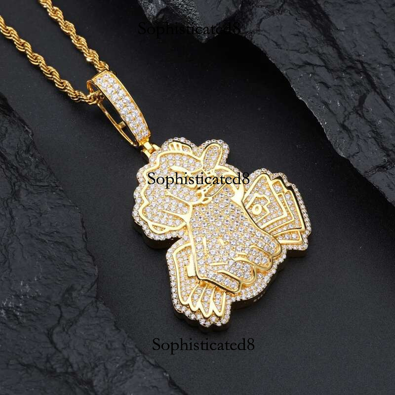 TUHE Unisex High Quality D VVS Moissanite Iced Out Pendants USD For Men Hip Hop Jewelry