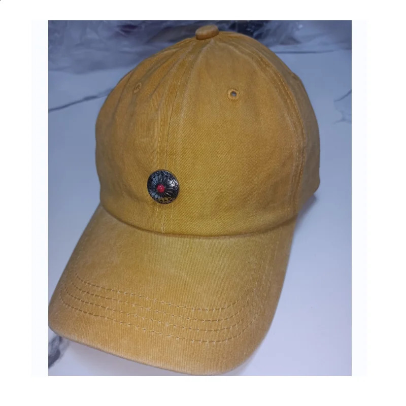 1pcs Baseball Cap With Metal Signage Personalized Suitable Four Seasons Cotton Washed Cloth Durable 250228