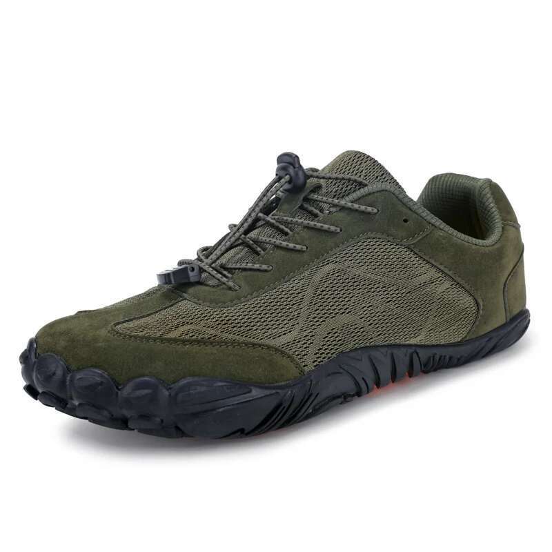 New and men's breathable mesh barefoot wide toe shoes women's flat hiking