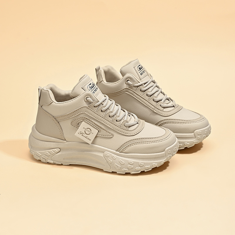 Designer's New Thick Soled High Top Dad Shoes, 2025 Four Season Multifunctional Running Sports Shoes Height Increasing Soft Soled Casual Shoes