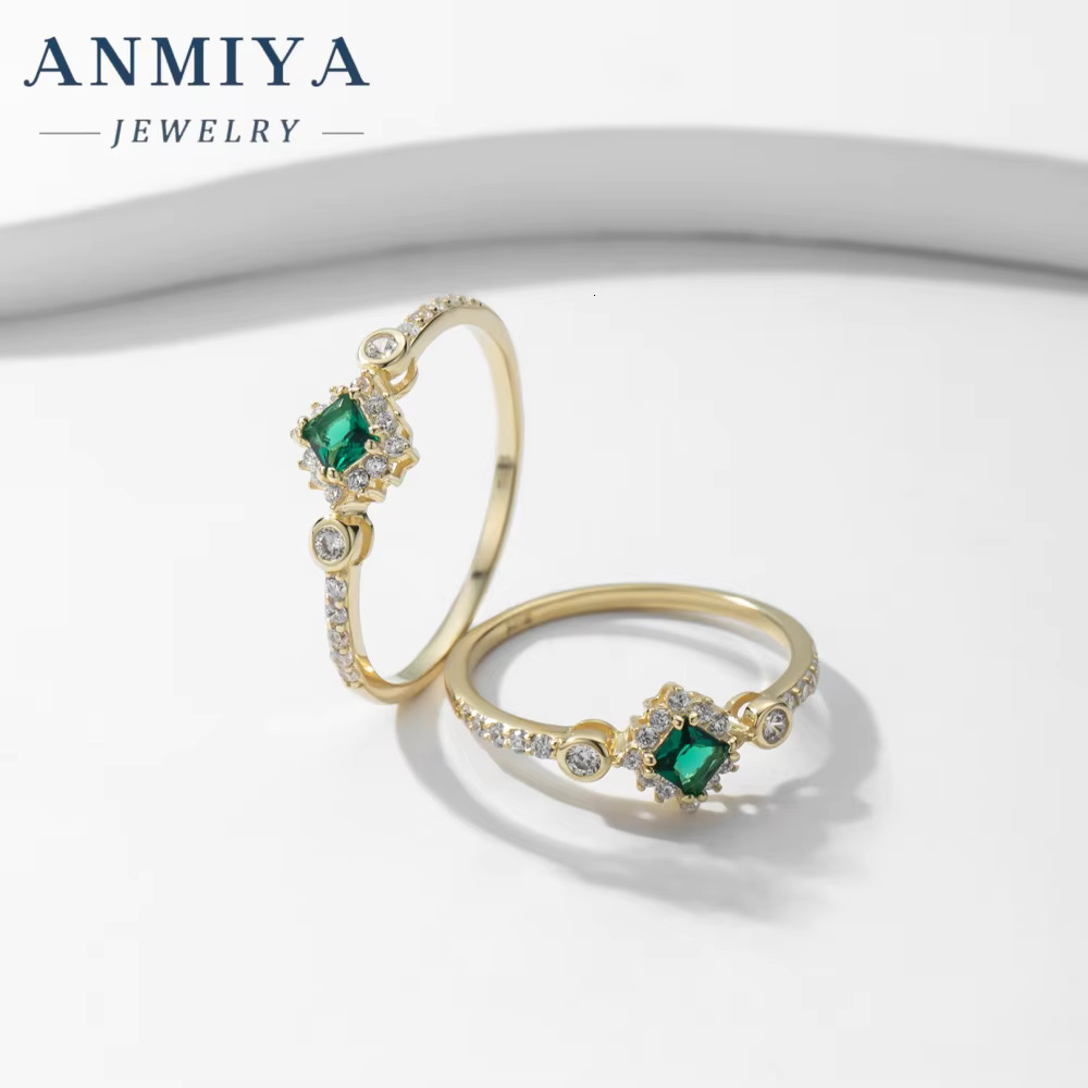 Accessories Women Fashion Jewelry Wedding Couple Set Sier Green Zircon Gold Medieval Rings