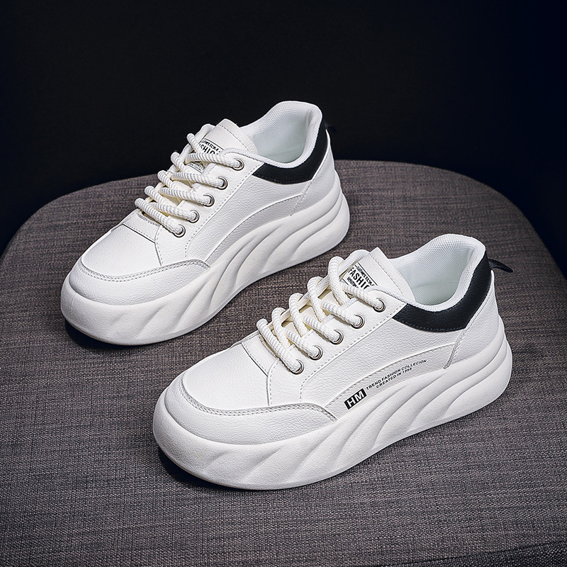 2025 New Designer White Shoes Thick Soled Height Increasing Training Multi Functional Sports Board Shoes Casual Women's Sports Shoes