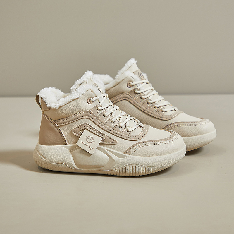 Velvet High Top Designer s New Velvet Short Boots For Women 2025 Winter Plate Warm And Leisure Multi Functional Sports Anti Slip Cotton Shoes