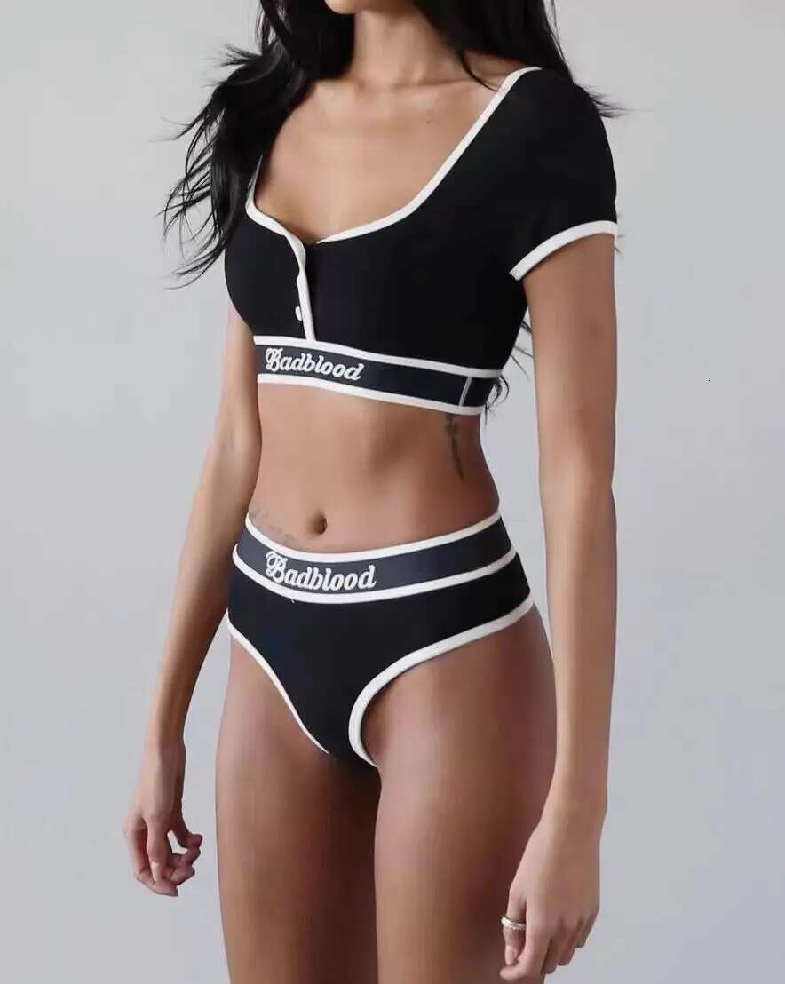 Yoga Short Style Long-Sleeved T-Shirt Niche Spice Girl Vest Female American Simple Casual Sports Dancing Bra