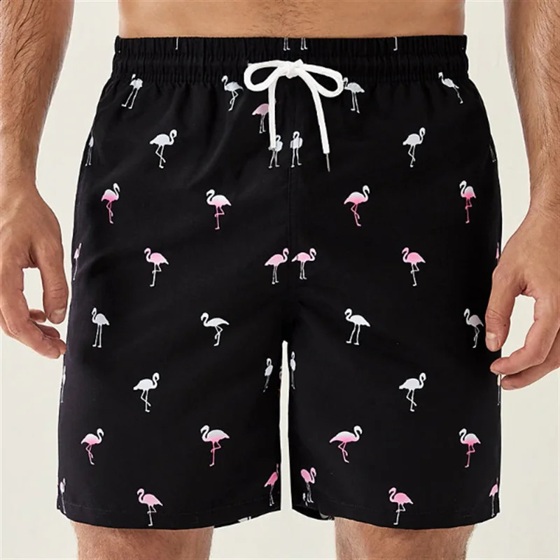 Simple Small Animals Plants Pattern Beach Short Mens Kids Fashion Trend 3D Printed Swim Trunks Casual Streetwear Oversized Pants 250224