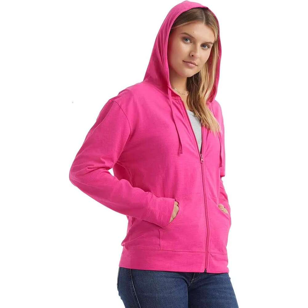 Custom Colors Pink Womens Up Hoodies Long Sleeve Casual Fleece Zip Hoodie Sweatshirt For Women Wholesale
