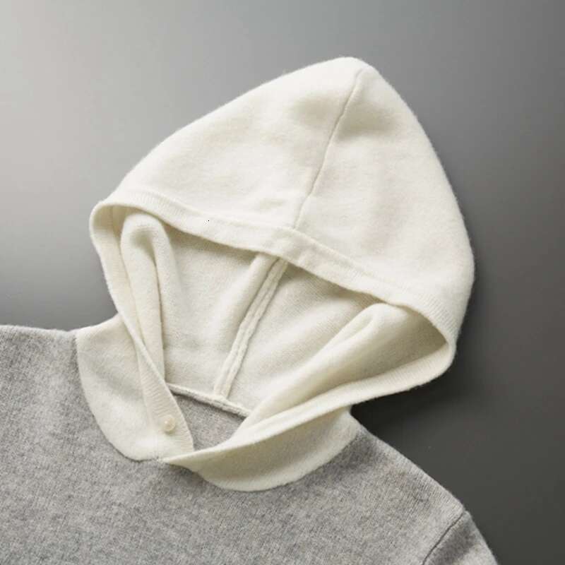 Djzdsm Men's 100% Pure Top Hoodie Thickened Comfortable Casual Cashmere Sweater 2024 New Autumn/Winter