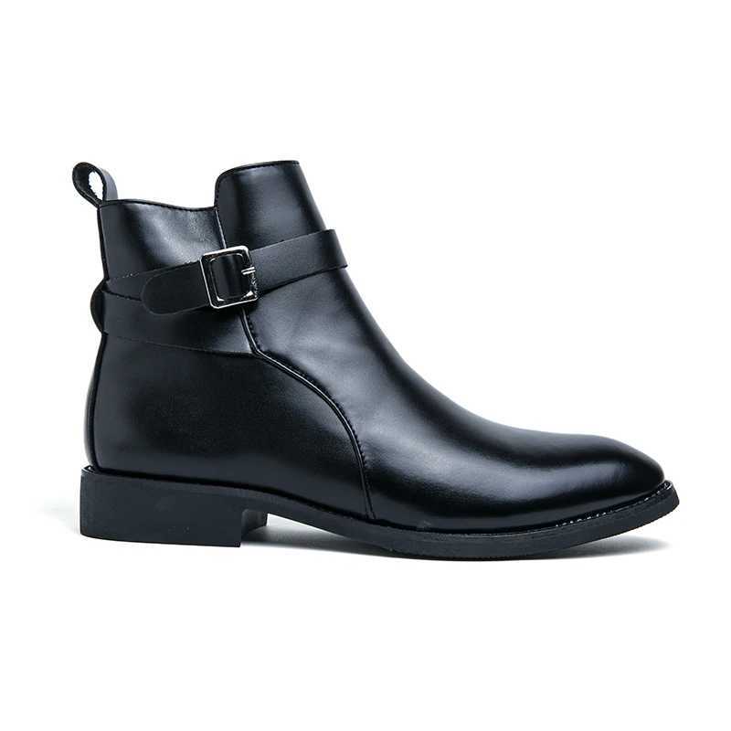 Luxury High Top Boots for Men Brown Motorcycle Boots Platform Fashion Male Ankle Boots High-quality Mens Casual Leather Shoes Z250303