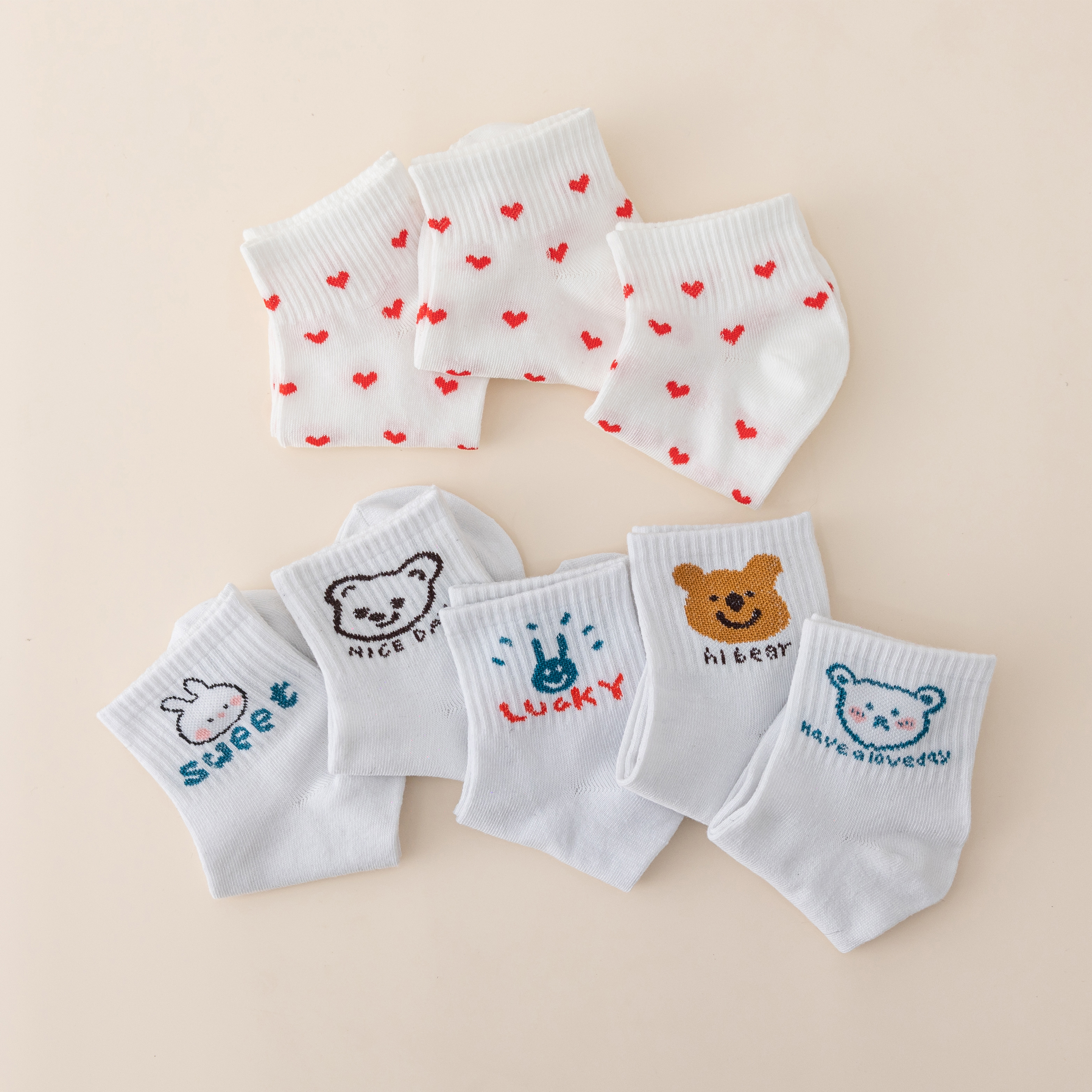 Soft & Durable 8-Pair Happy Socks Your Go-To Footwear Companion Collection hot-sale