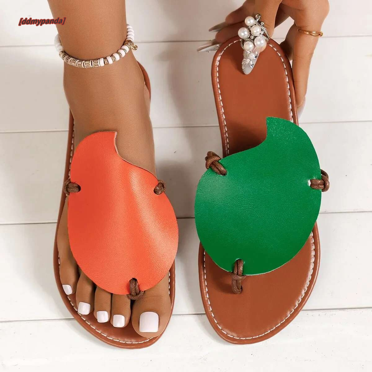 New Summer Flat Sandals Fashion Outdoor Comfortable Slippers Flip Fops Casual Slides Women atos De Mujer #ddmypanda