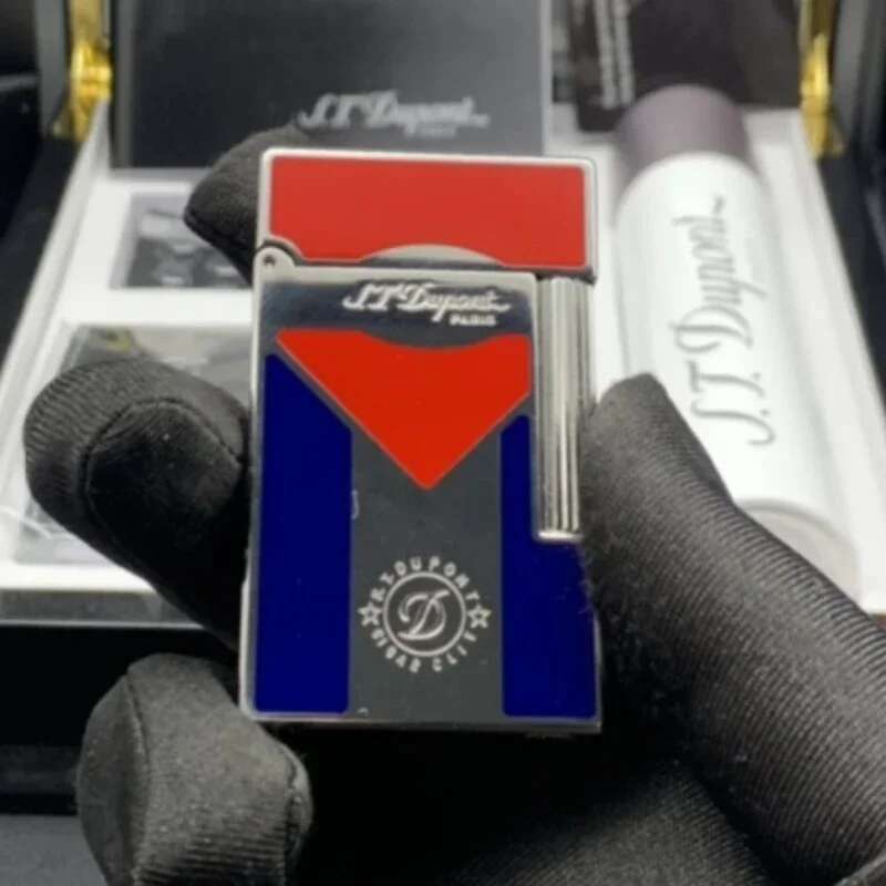 Classic Branded Gas Lighters Brass Lacquer Smoking Accessories Tobacco Cigar Gadgets Men Gift Collections Ding Sound