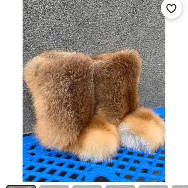 Womens Winter Snow Boots Outdoor Luxury Furry Real Raccoon Fur Boots Woman Fox Fur Warm Platform Shoes New Fashion Boots Z250303
