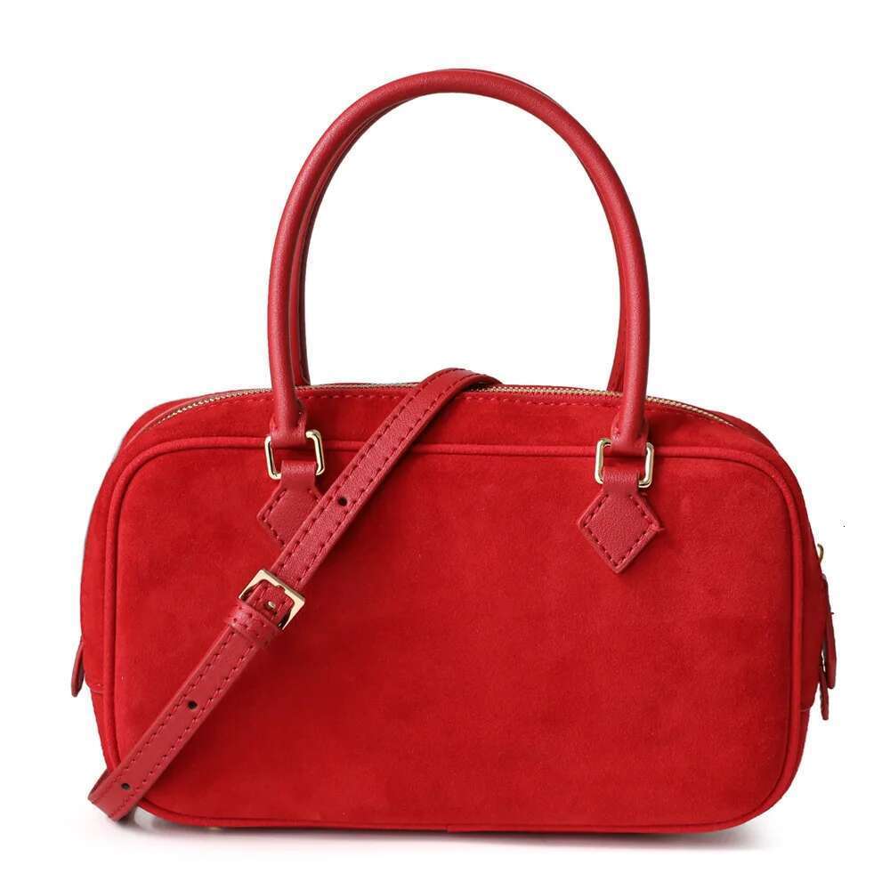 New Women Cowhide Boston Simple & Versatile Fashion Handheld Crossbody One Shoulder Bag