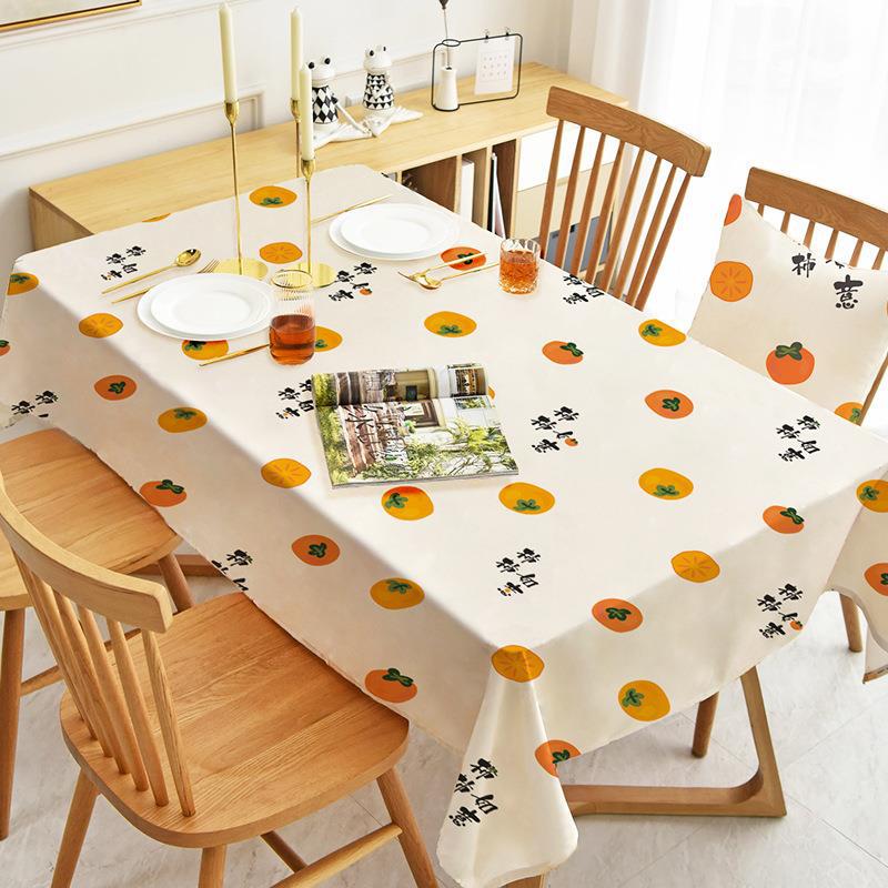 TPU Coated Waterproof and Oil-proof Leave-in Table Mat Outdoor Simple Rectangular Coffee Table Cloth