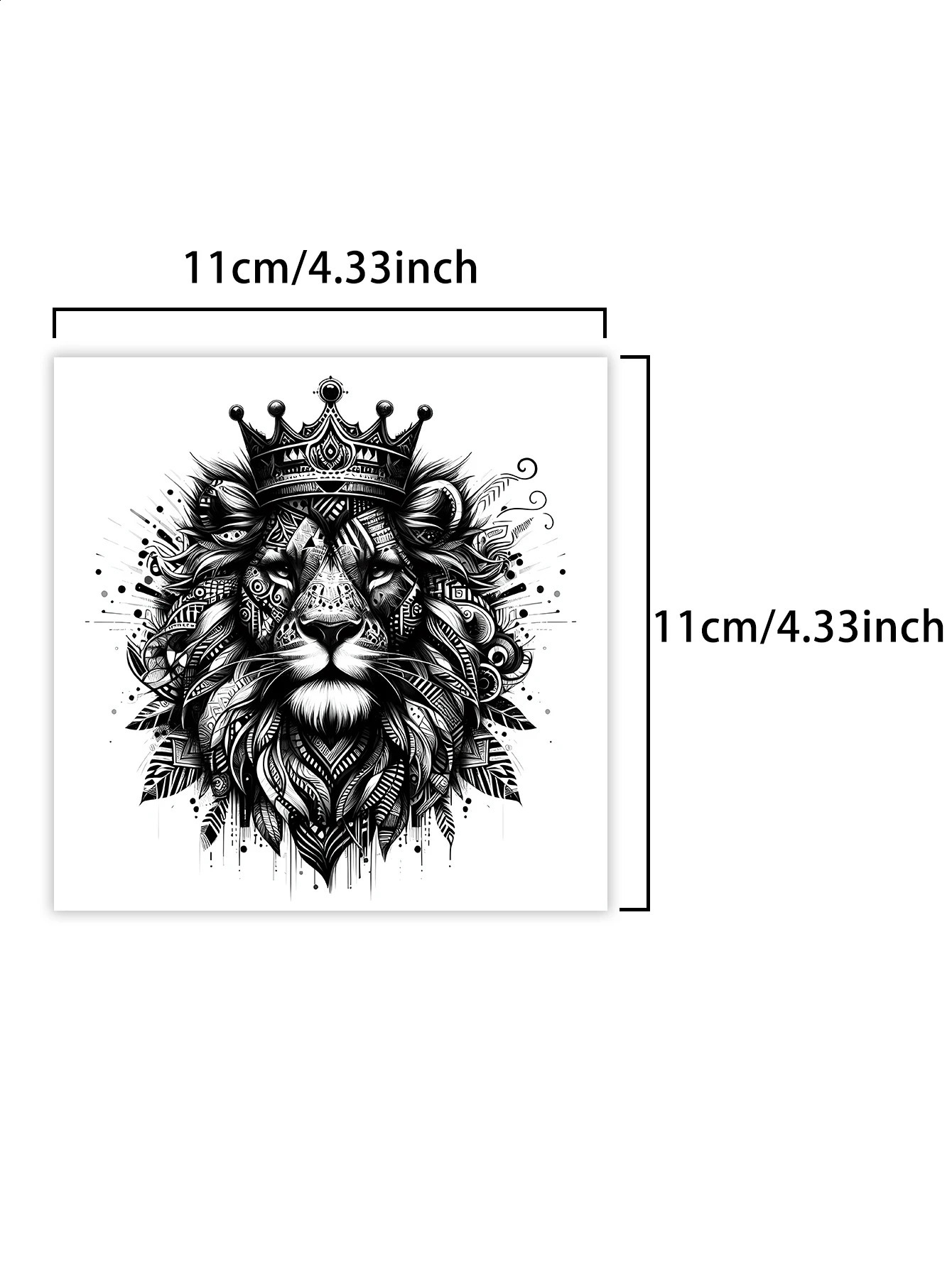 Beast and Lion Waterproof Temporary Tattoo Stickers lasting 12 weeks real semi permanent tattoos 250219