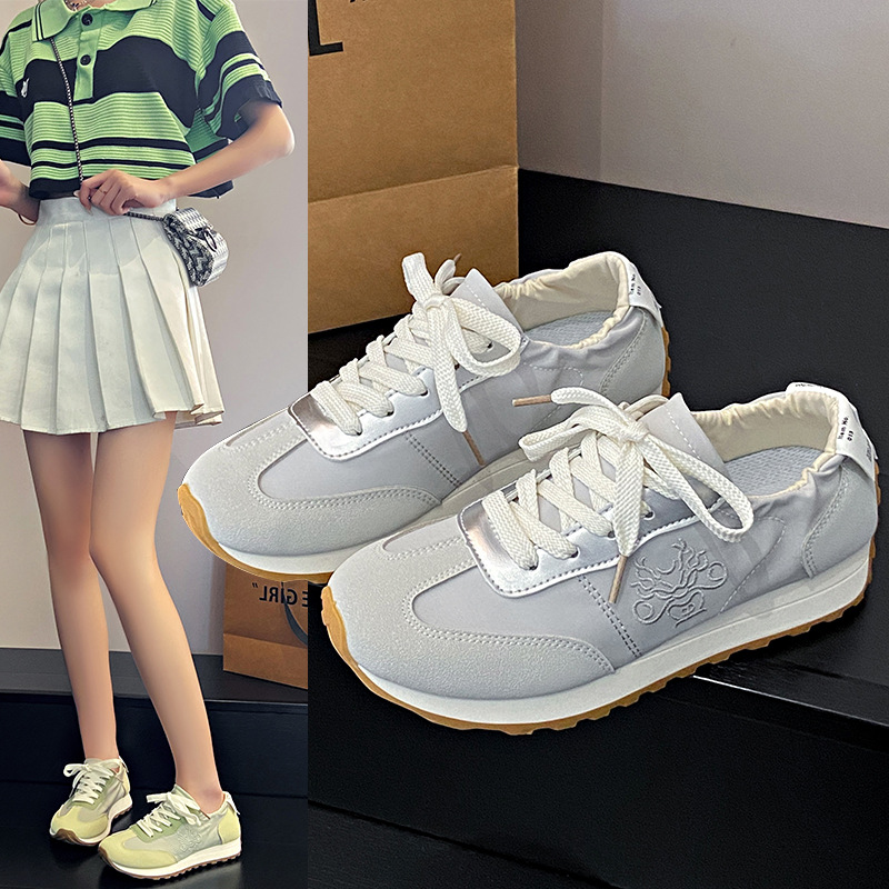 free shipping designer casual shoes women womens grey green beige gum breathable comfort leather outdoor sports running shoe trainers sneakers 2025