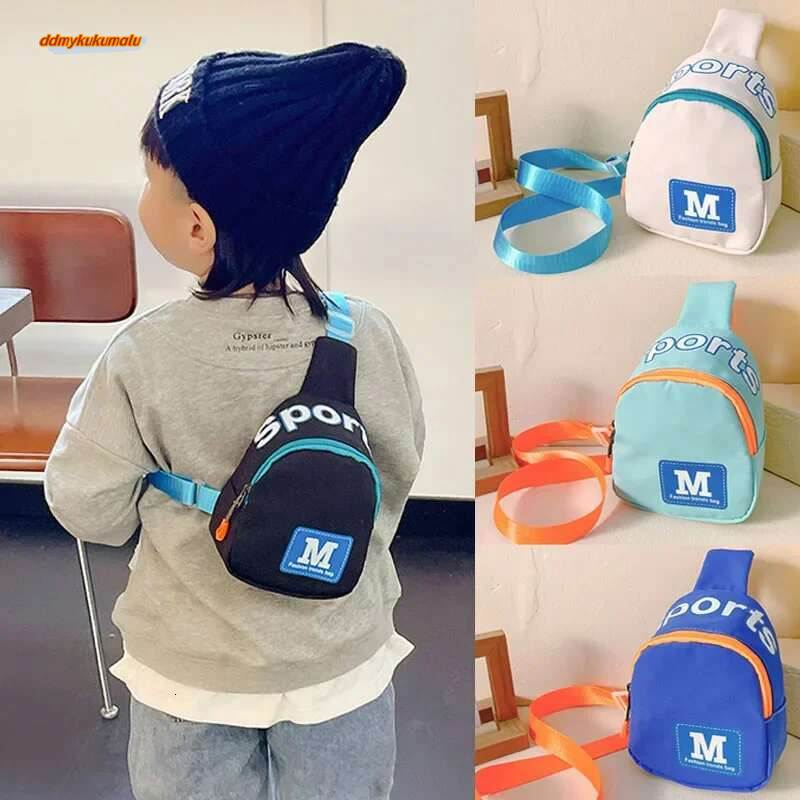 Cute Fashion Letter Baby Backpacks Children Boy Girl Chest Crossbody Bags Travel Harness Bag Kids Adjustable Snack Toy Backpack #ddmykukumalu