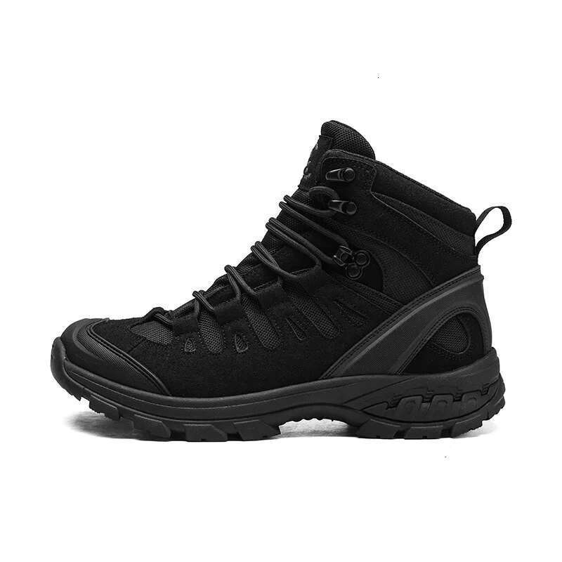 Work Shoes Men's Field Training Combat Tactical High Top Waterproof Outdoor Mountain Climbing Hiking Boots