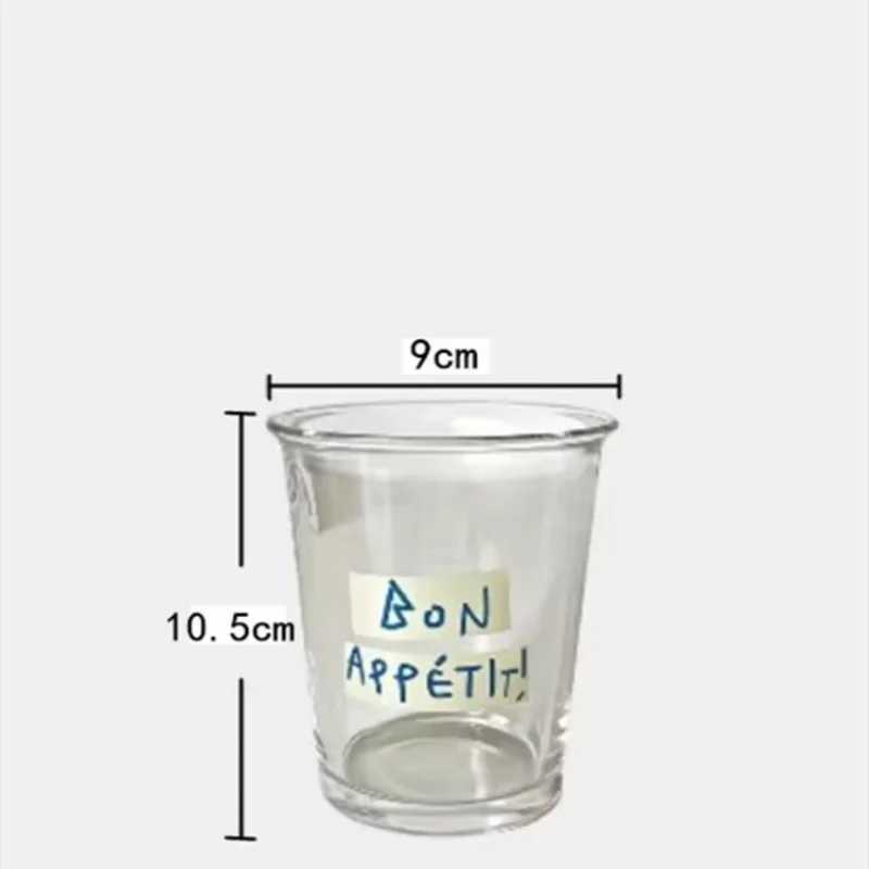 Mugs 350ML Home Daily Water Cup Cafe American Iced Latte Coffee Cup Drink Juice Cold Drink Simple ic Transparent Glass Cup CL250303