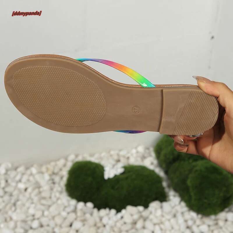 Ladies Shoes Outdoor Fashion Beach Soft Sole Flip ps Summer Platform Flat Heels Sandals Women Slides #ddmypanda