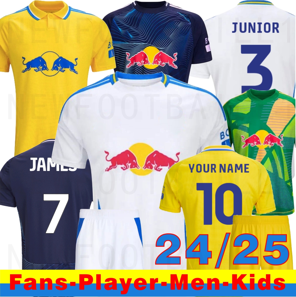 24 25 BAMFORD RODON Piroe Soccer Jerseys Home Away 2024 2025 Leeds Unitedes WOBER James Football Shirt Men Kids Kits Georginio GNONTO AARONSON D5e Jersey