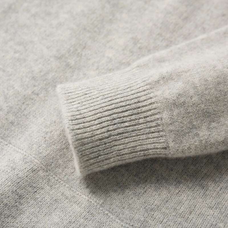 Djzdsm Men's 100% Pure Top Hoodie Thickened Comfortable Casual Cashmere Sweater 2024 New Autumn/Winter