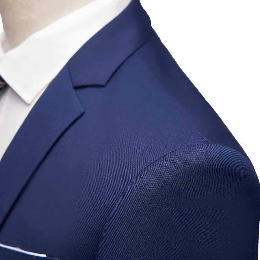 Men Suits For Wedding Elegant 3 Pieces Set Luxury Fashion Classic Full Jackets Vest Pants Blazers Outfit Formal Costume M250303