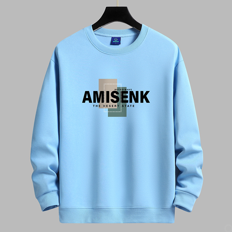 YS03021 Autumn new round neck thin sweater for men teenagers loose large size men's clothing