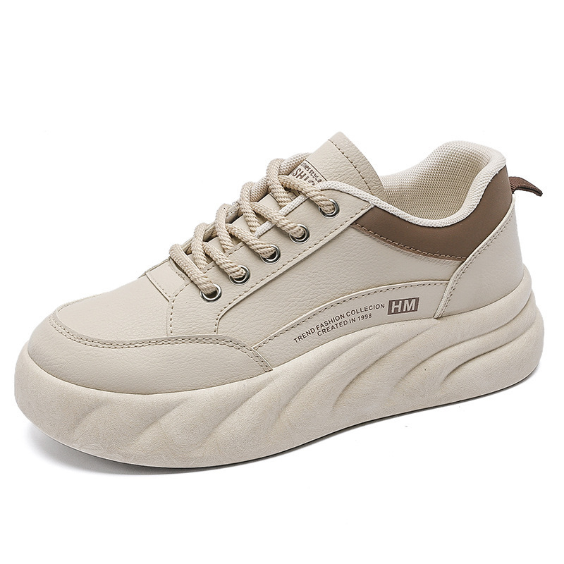 2025 New Designer White Shoes Thick Soled Height Increasing Training Multi Functional Sports Board Shoes Casual Women's Sports Shoes