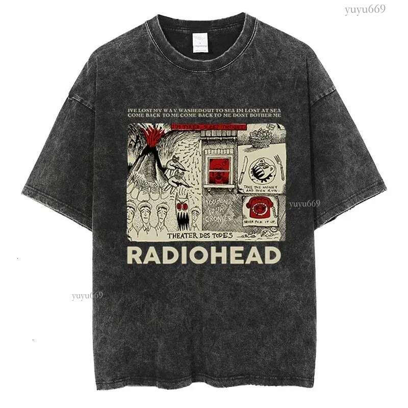 T Shirt Radiohead Classic Retro Rock Band Graphic Tshirt Oversized Quality Cotton Men Women Hip Hop Streetwear Short Sleeve Tees 2
