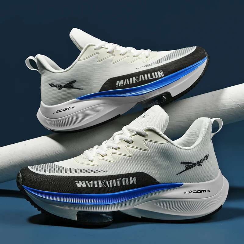 New Trend Air Cushioning Running for Men Indoor Gym Sneakers Mesh Breathable Sport Tick Sole Walking Shoes