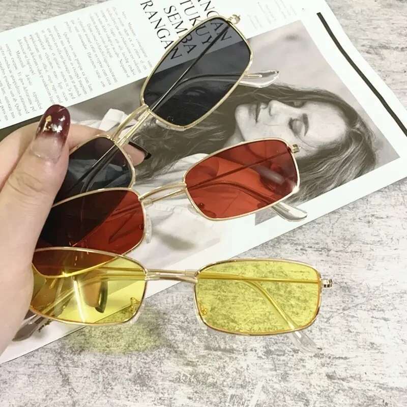 for Women Fashion Vintege Metal Cat Eye Sunglasses Korea Style Retro UV400 Female Sun Glasses 2024 Summer Street Eyewear