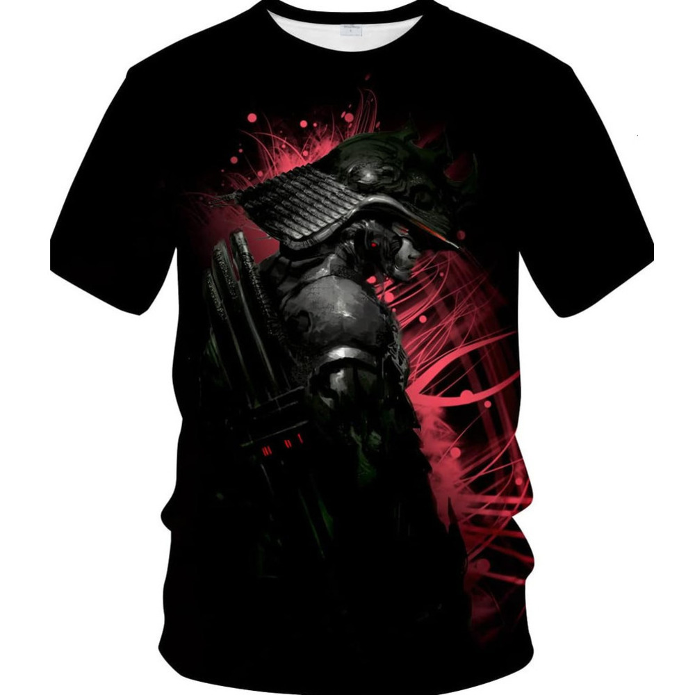 Mens T shirt Men's Novelty Short Sleeve Tshirt Japanese Samurai 3D Printing Casual tops summer clothes Fashion patterns
