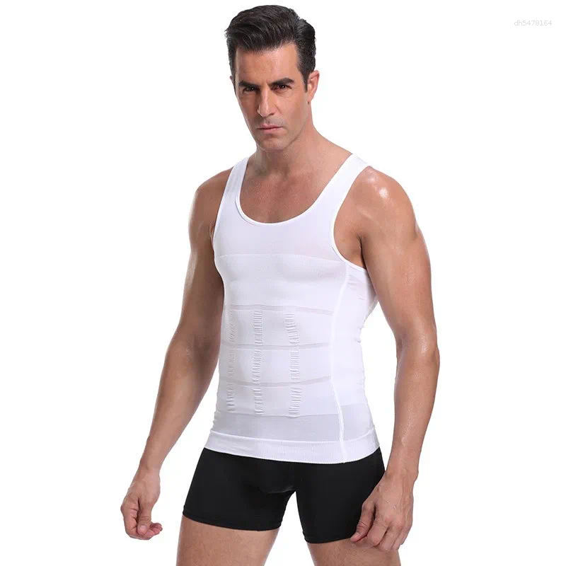 mens body shapers mens slimming shaper vest shirt abs abdomen slim gym workout tummy control compression tank top sleeveless shapewear