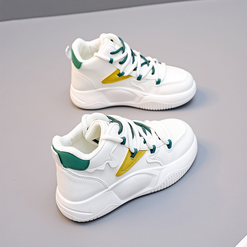 White Women s New Designer Outdoor Running Shoes Multifunctional Training Youth Academy Training Thick Soled Sports High Top Shoes