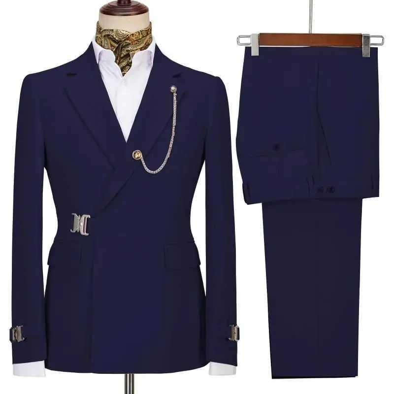 Mens Suits Blazer Pants for Men Jacket Italian Design Notched Lapel Party Wedding Slim Fit Costume Homme 2 Piece Clothing M250303