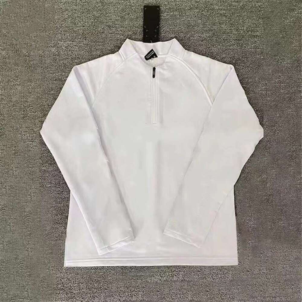 Running student's new training stand up collar T-shirt, quick drying sportswear, men's half zipper loose long sleeved fitness suit top