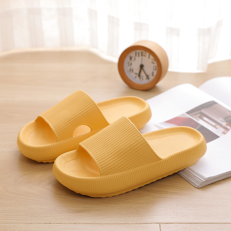 designer sandals 3.2CM Feet Feeling Thick Cool Slippers for Women Summer New Couple EVA Home Heightening Soft Sole Bathroom Men's Shoes
