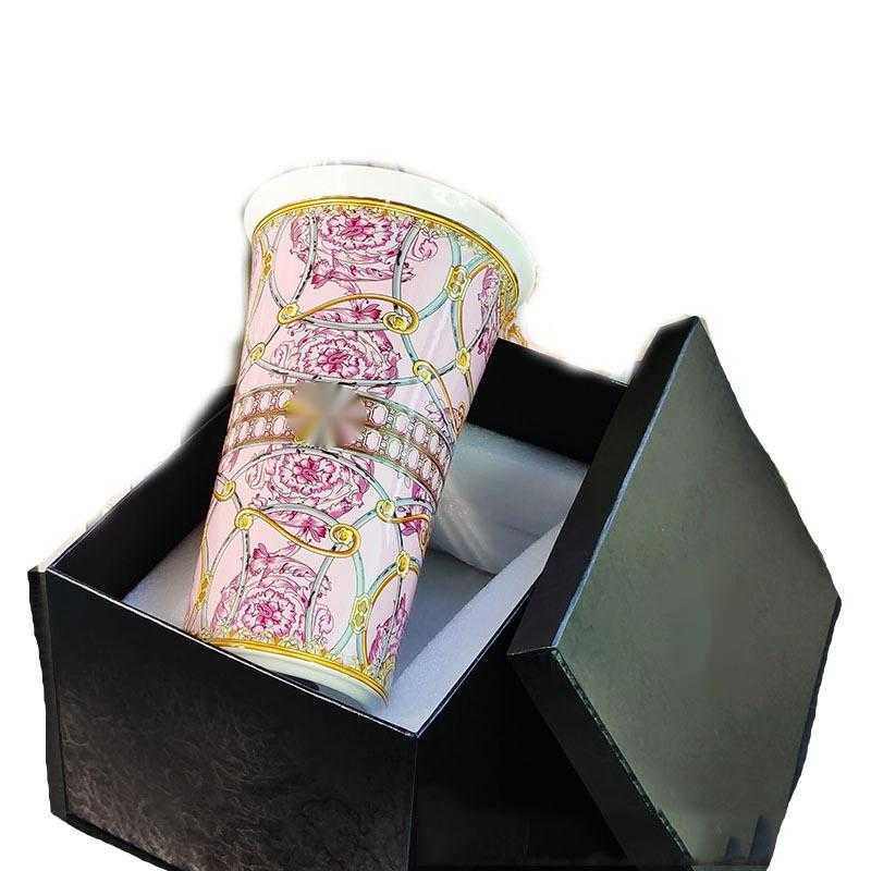 2025--Ceramic vase arrangement living room TV cabinet flower arrangement European table decorations furnishings gift