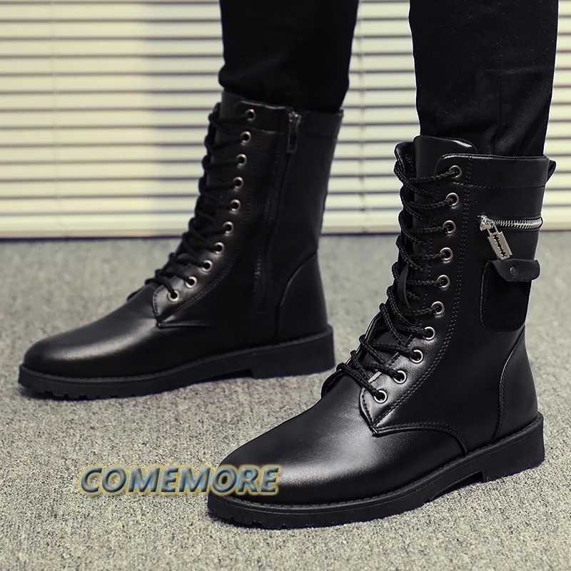 Fashion Chelsea Leather Men Boot Luxury Casual Shoes Formal Man Classic Ankle Boots Black Brown Zipper Knight Boot Autumn Winter Z250303