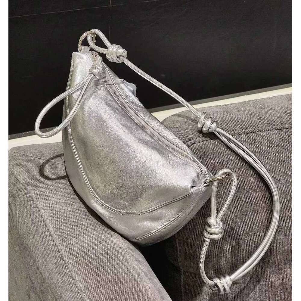 2025 New Women's Hobo Sheepskin Leather Simple Casual Dumpg One Shoulder Underarm Belt Bag