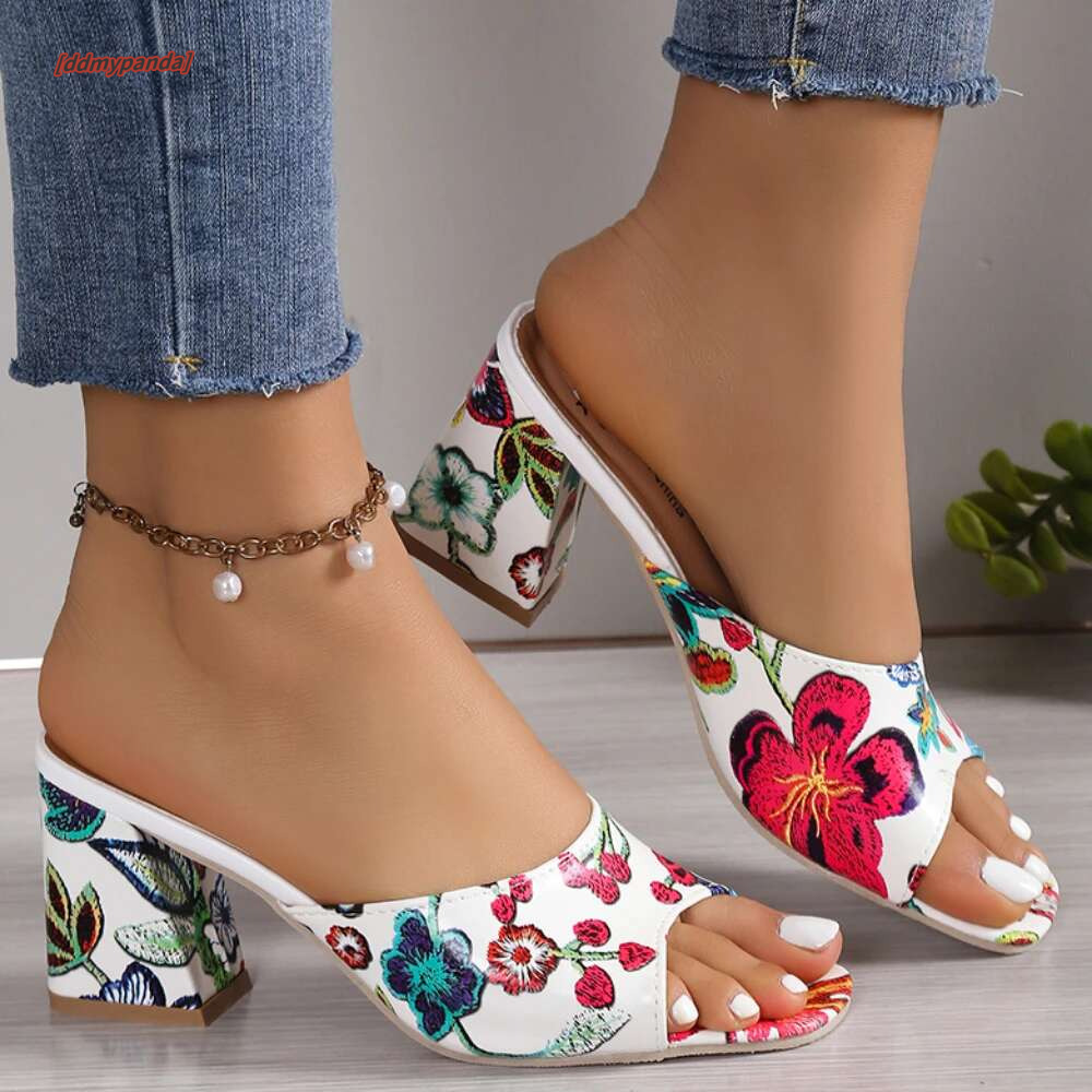 High Quality Shoes for Women Open Toe Women's Summer Outdoor Casual Chunky Heels Large Size Slippers atillas Mujer #ddmypanda