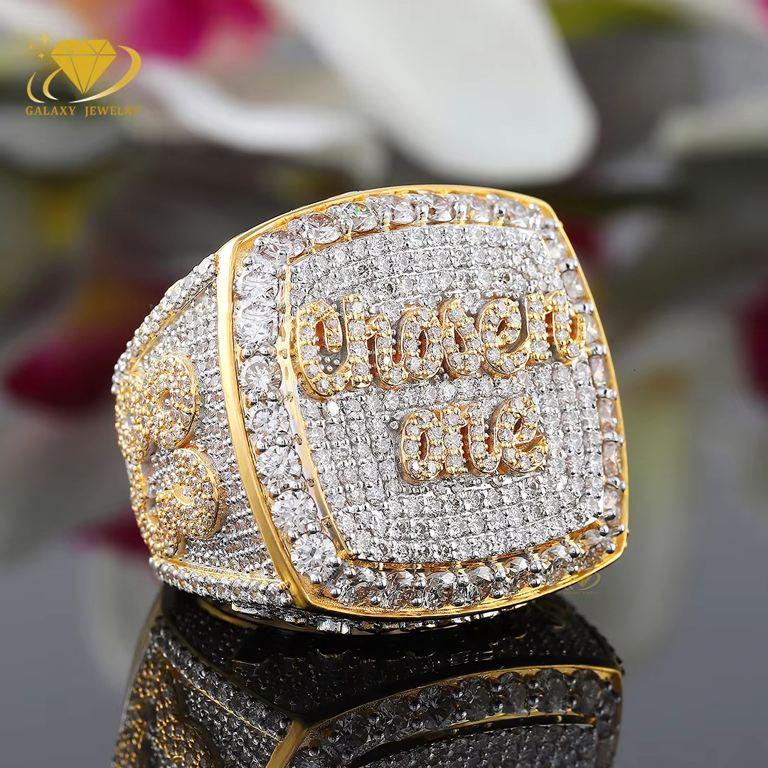 Jade ring, wedding fashion jewelry, men's clothing, chilled pure sier, gold-plated hip-hop ring