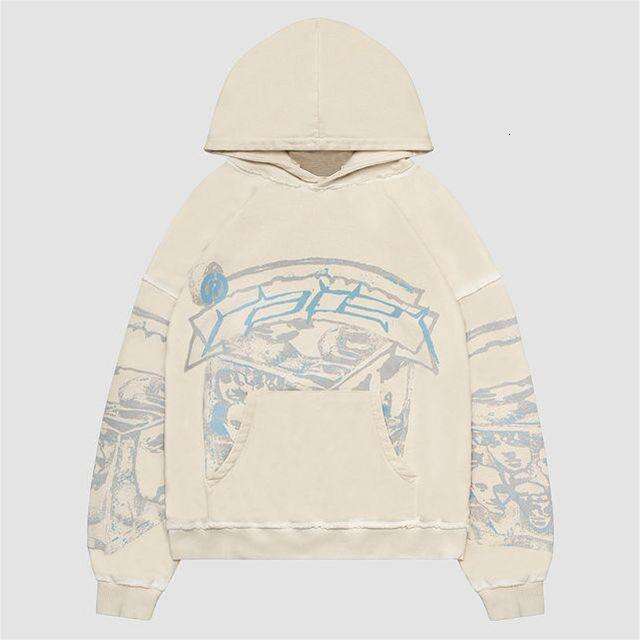 Street hip-hop pattern printed autumn and winter personalized casual design hooded pullover hoodie