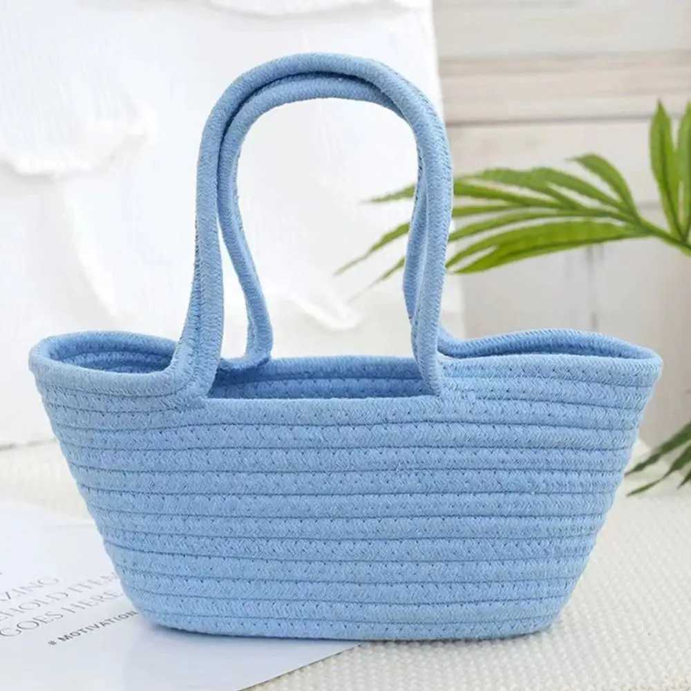 New Arrival Cotton woven bag envelope wallet shell handmade shoulder bag summer beach bag childrens bag T250303