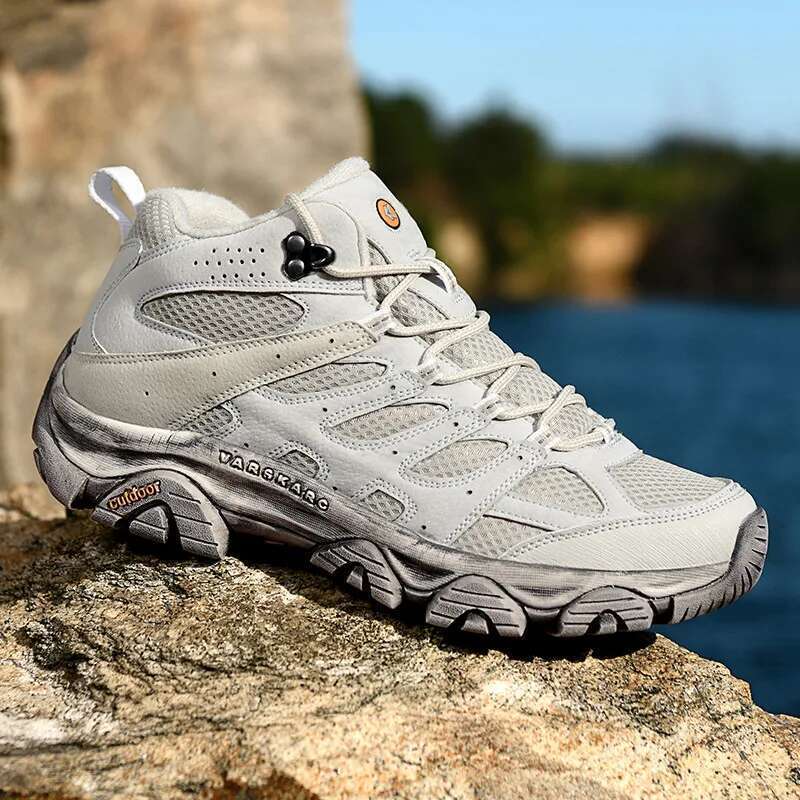 High-Top Men Hiking Boot Spring Shoes Lace-Up Non-slip Outdoor Sports Casual Trekking leather Boots Women Waterproof