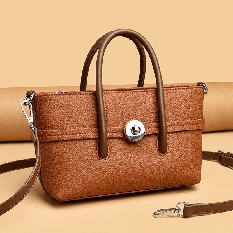 toteBag Shoulder bag ROSE NOIRE New Large Capacity Single Shoulder Diagonal Cross Hand-Held Simple Women's Lychee Pattern Bag